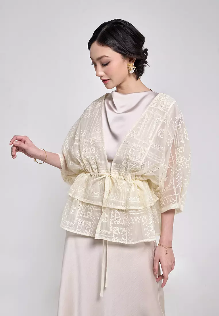 Kami Ella Drawstring Lace Outer Ivory