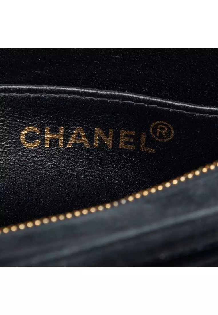 Pre-Loved Chanel Suede Logo Handbag