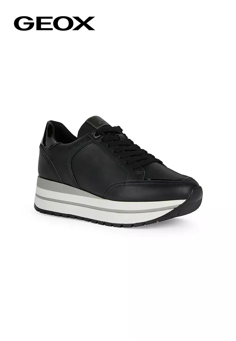 Geox Respira Geox Sneakers Nere Geox® SPHERICA: Men's Black Fabric