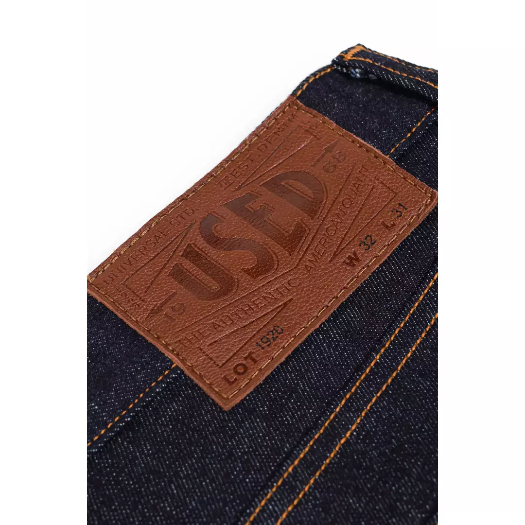 Used 1968 - Celana Panjang Pria Denim Regular Straight Cut Red Blue Selvedge 16oz