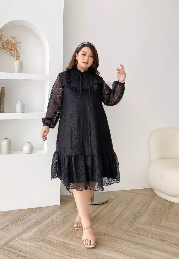 Plus Size Dress Antoinette Black