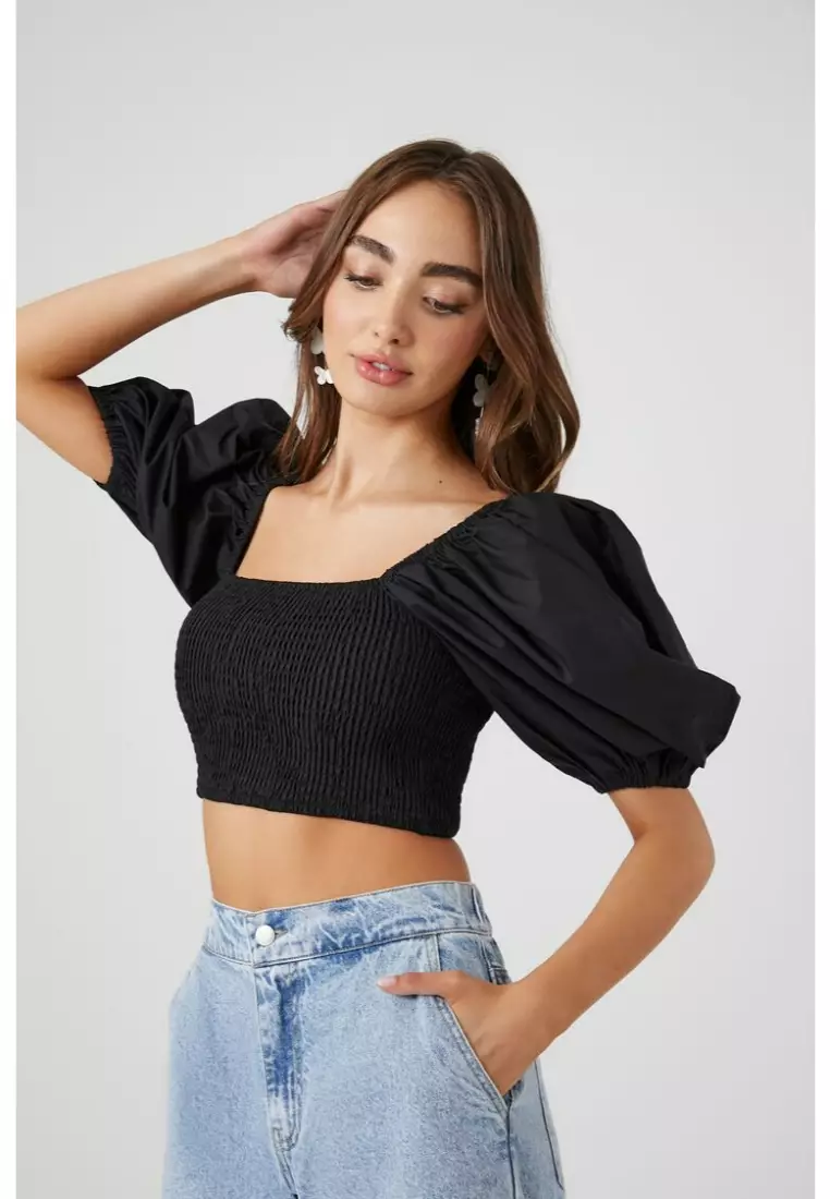 Forever 21 on sale smocked top
