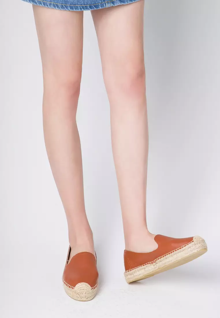 Platform Cow Leather Espadrilles HB7101
