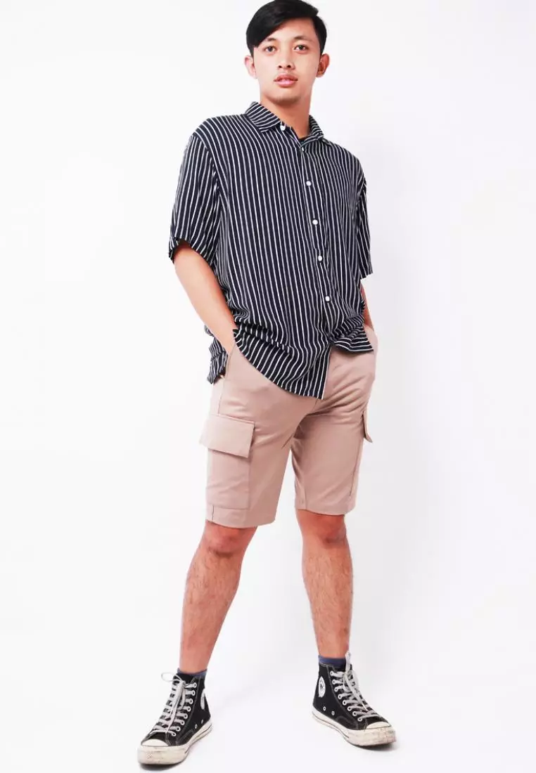 Nade Japan NB006 Short Celana Pendek Cargo Four Way Strech Khaki