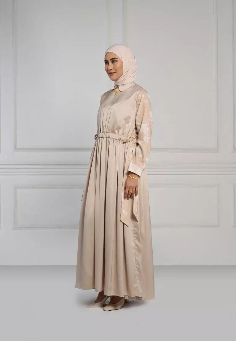 Kami Alia Chinched Waist Dress Sand