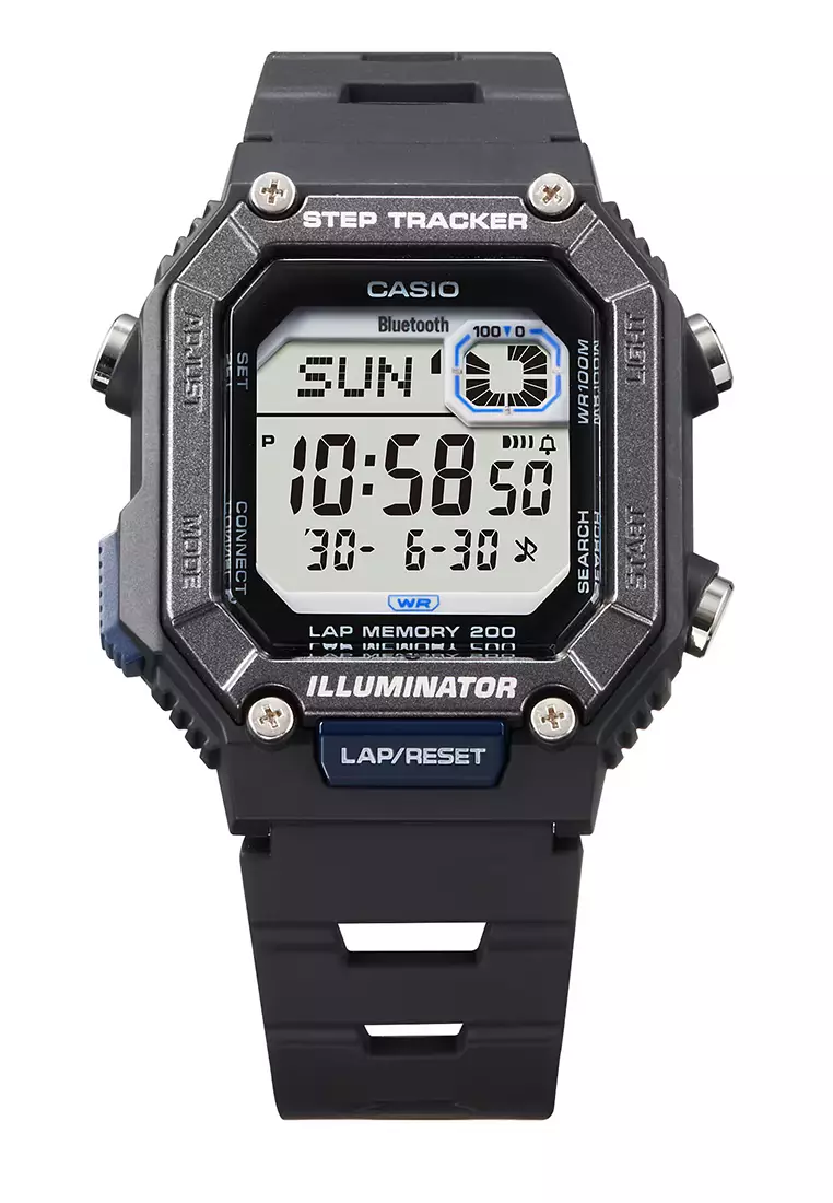 Casio Standard Series - Jam Tangan Digital Pria - Black Resin Band - WS-B1000-1AV