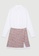 Maje white and red and multi Trompe-L’Œil Tweed Shirt Dress A24F8AA7E60B59GS_5