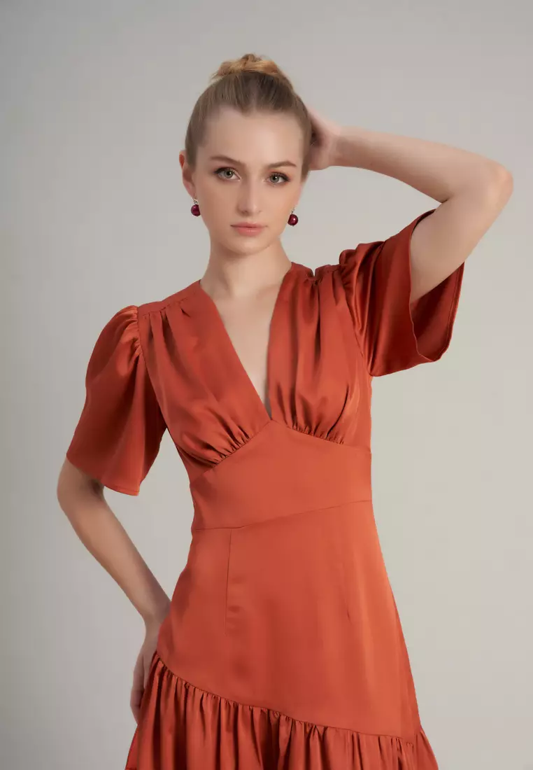 De Soleil Midi Silk Dress