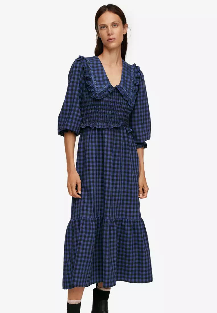 Buy Mango Check Baby Doll Neck Dress 2024 Online ZALORA Philippines