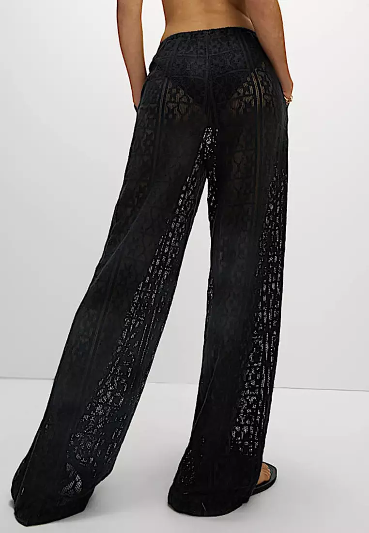 Pure Cotton Crochet Beach Trousers