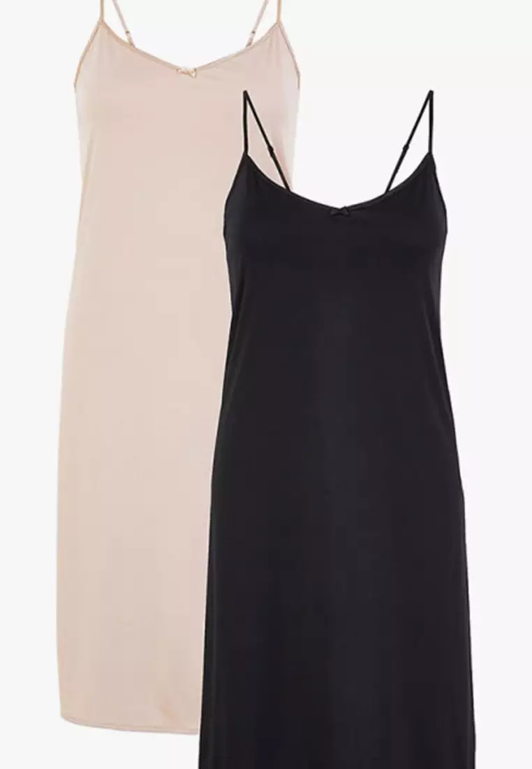 Jual Marks & Spencer 2 Pack Satin Full Slips Original 2024 ZALORA