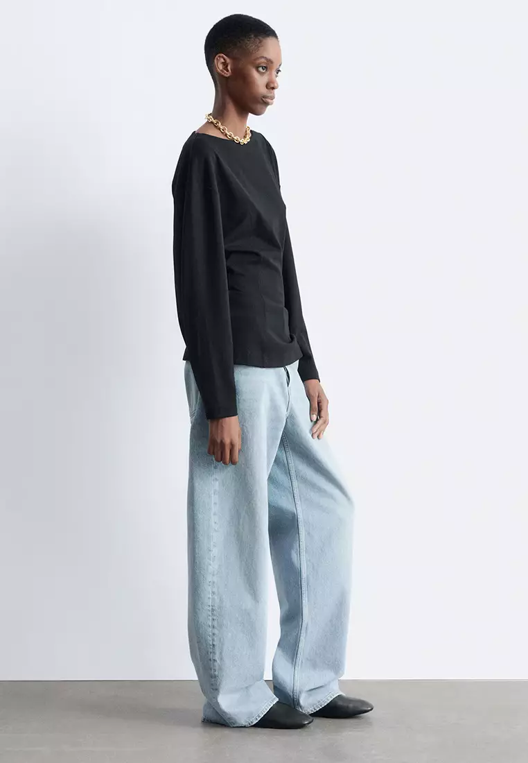 Sculpted Boatneck Top