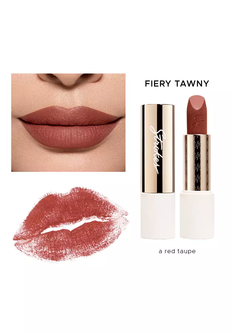 Discount on Strokes  shoes - SKU: Strokes Velvet Matte Kiss Bullet Lipstick in Fiery Tawny