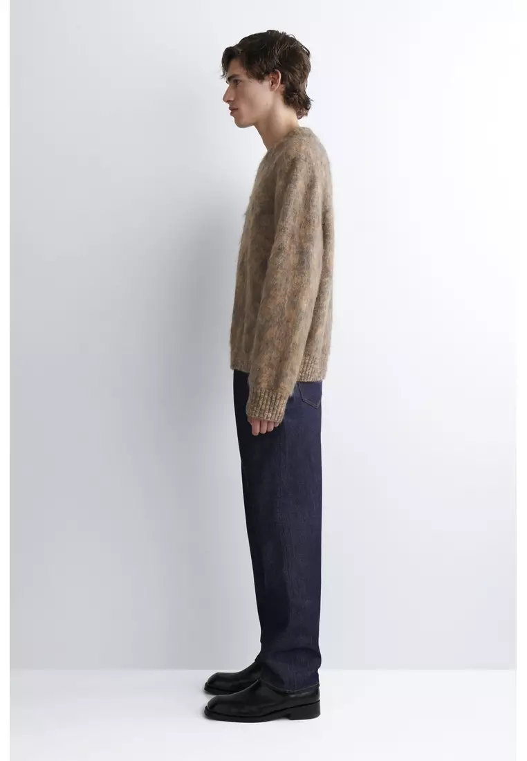 SPACE-DYED MOHAIR-BLEND CREW-NECK JUMPER