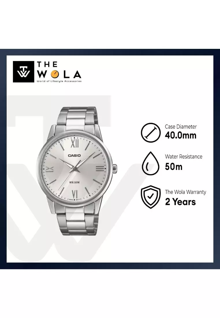 MTP-1303DD-7AV Men Analog Watch with Stainless Steel Band