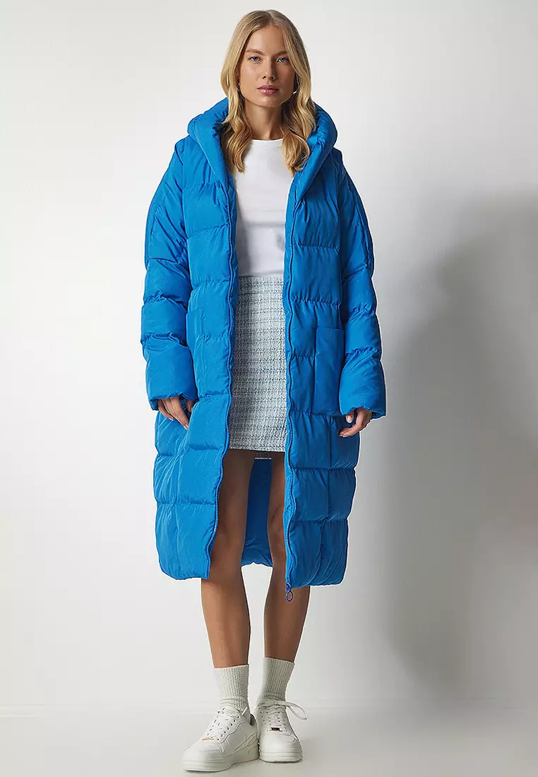 Oversized Puffer Coat With Hoodie