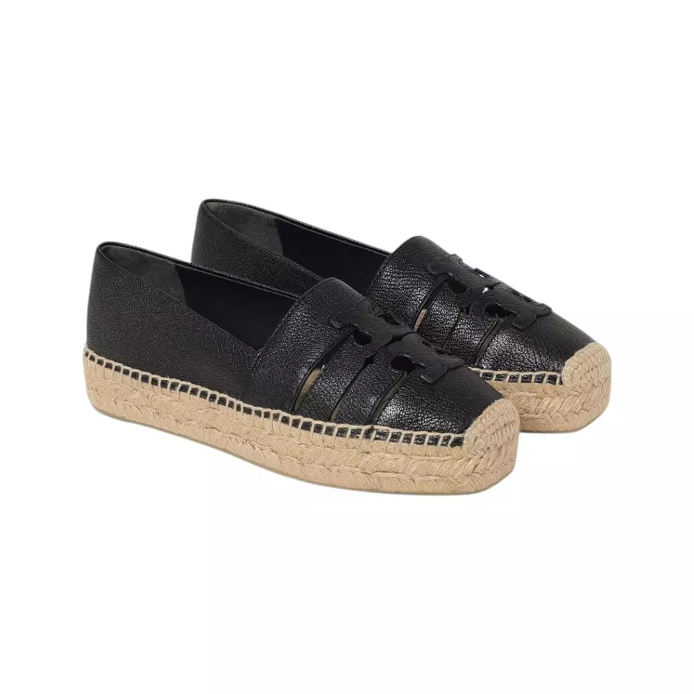 Inez Multi Strap Platform Espadrille Black