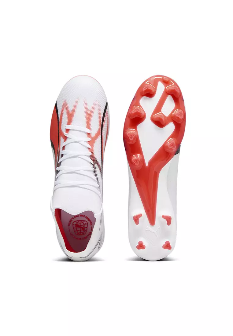 [NEW] PUMA Unisex ULTRA MATCH FG/AG Men's Football Boots (White)