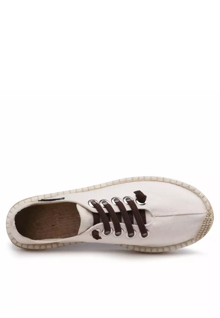 Color Matching Lace Up Canvas Espadrilles QZ-X35