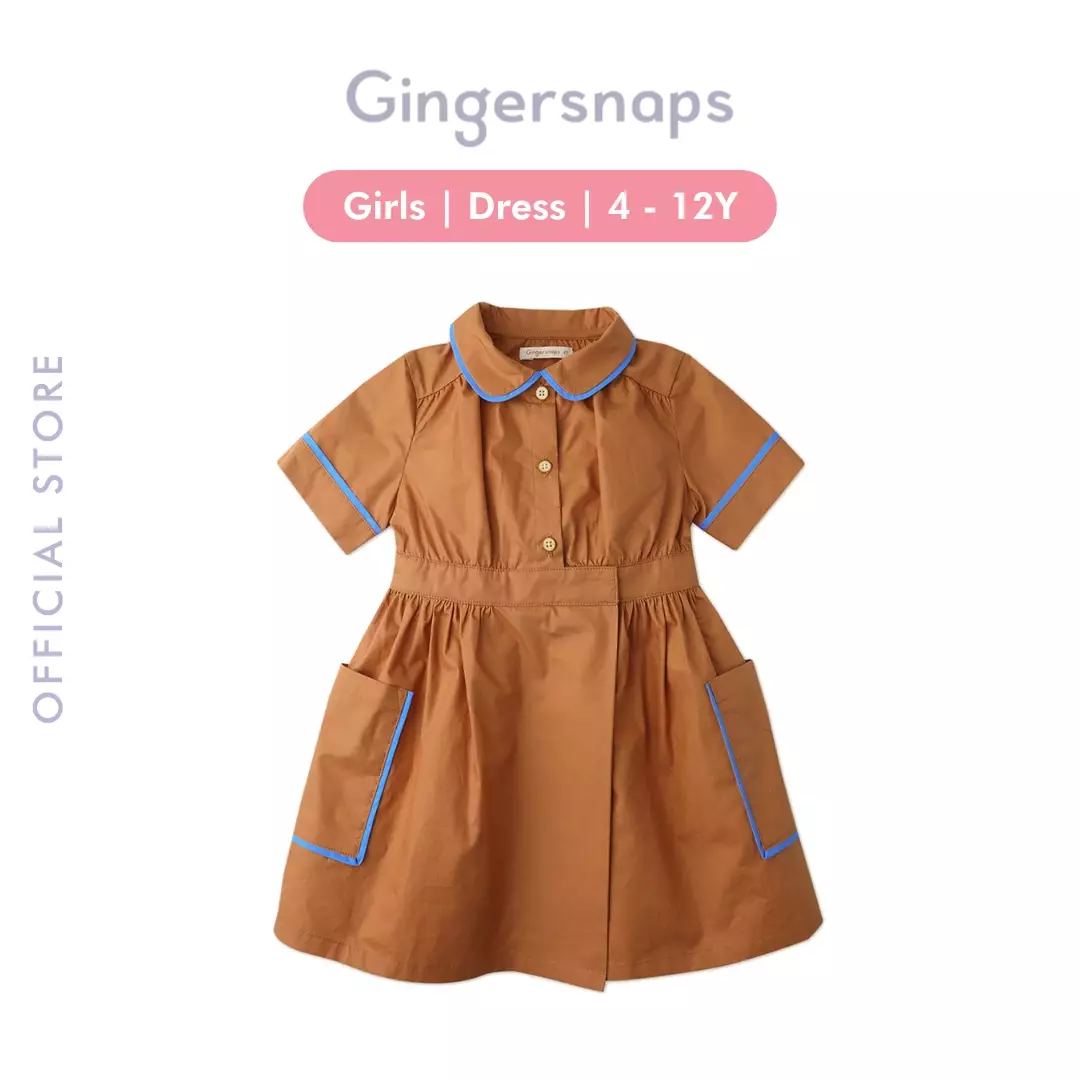 Gingersnaps Vintage Marina Dress Brown - Dress Anak Perempuan (Coklat)