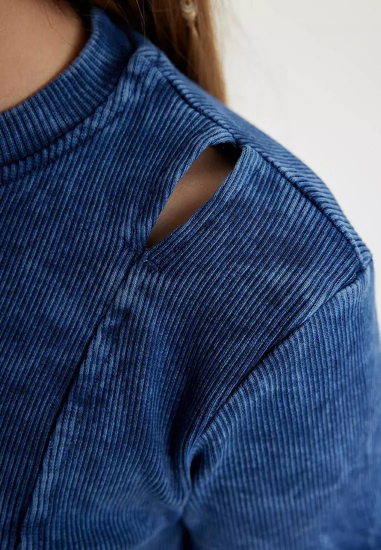 Slim Fit Slim Cut Crew Neck Ribbed Camisole Short Sleeve T-Shirt