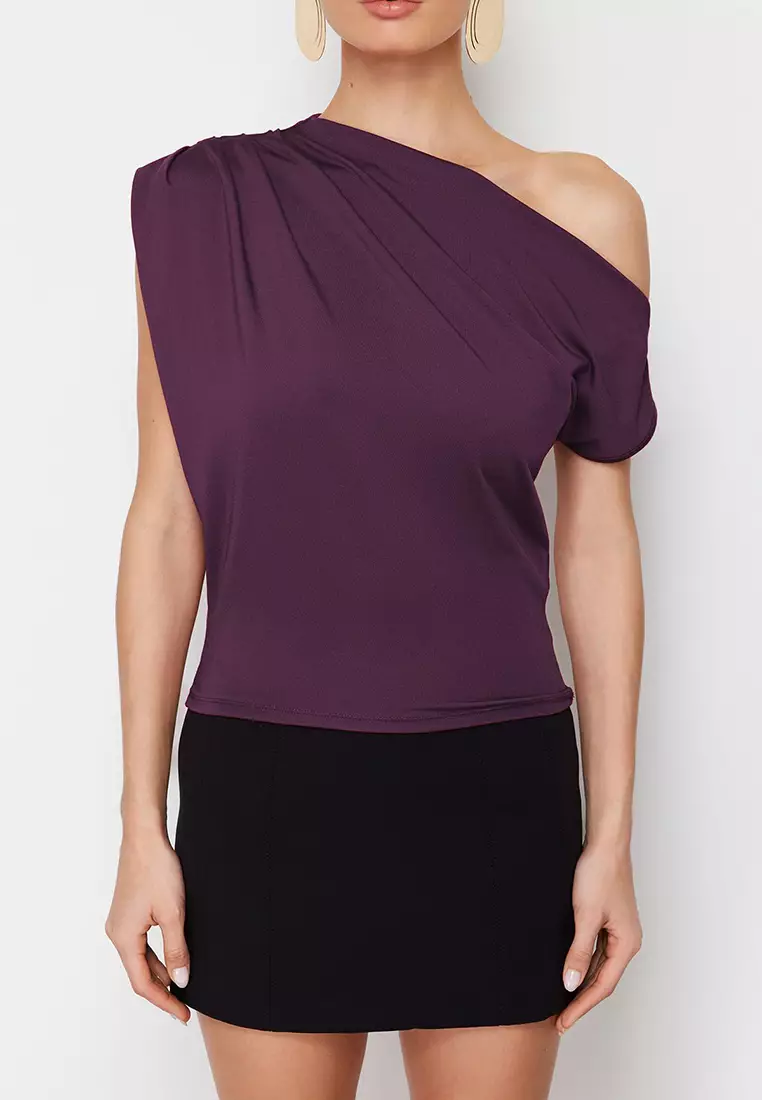 Asymmetric Collar Blouse