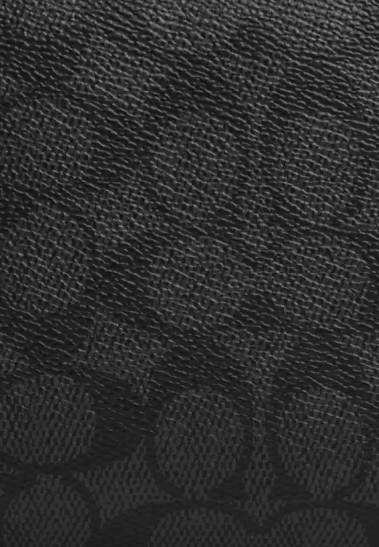 Small Travel Kit Bag In Signature Canvas - Charcoal/ Black CAR15