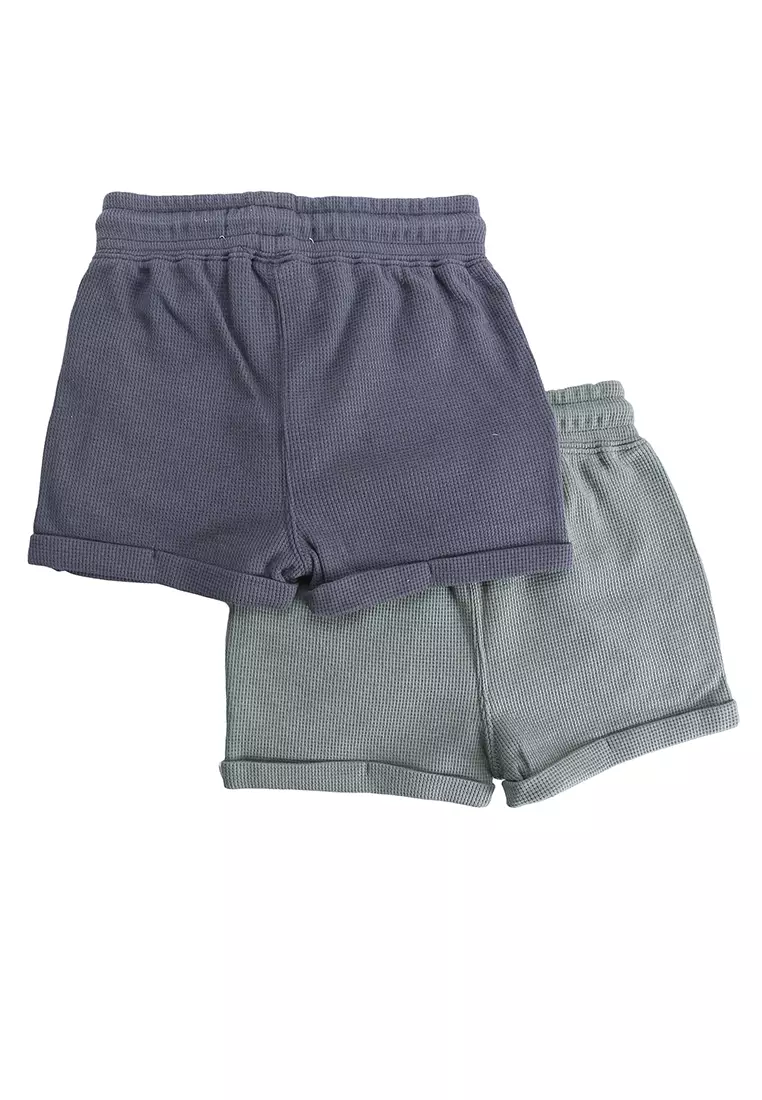 Buy Cotton On Kids Multipack Henry Spliced Waffle Shorts Online