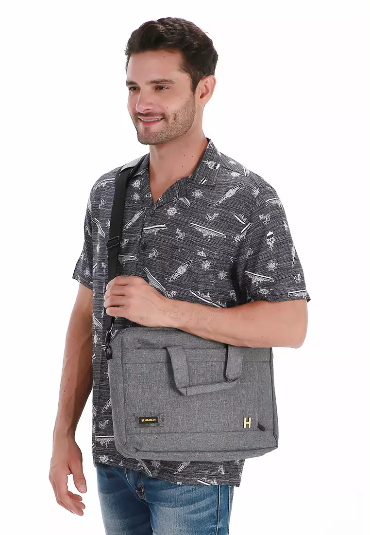 Quenty Tas Jinjing Selempang Laptop Waterproof Bag 14 Inch Material Oxford Cloth ORIGINAL