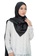 KASHKHA black Satin basic shawl-BLACK 305A0AA6209E4FGS_4