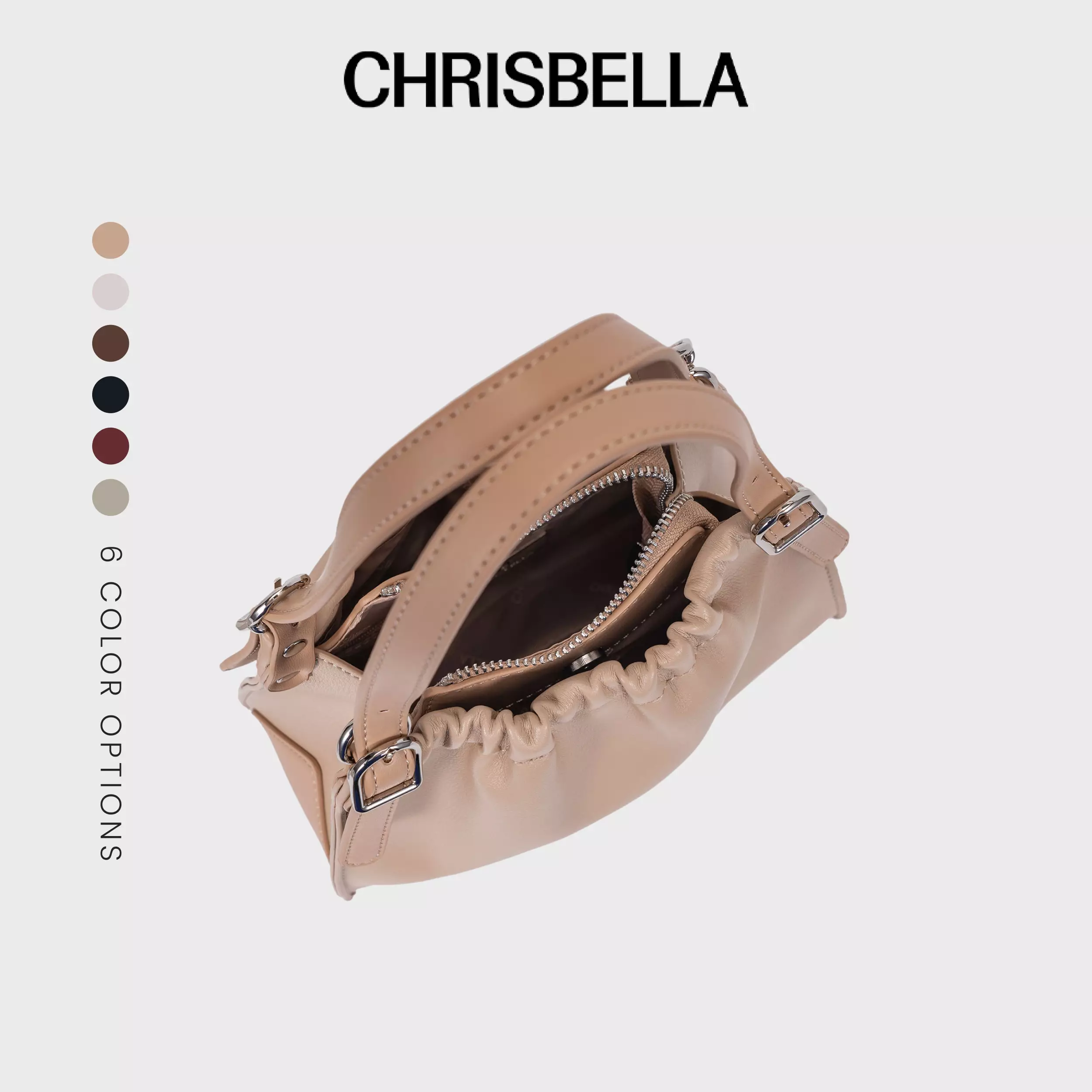 CHRISBELLA BELLE CLOUD BAG - BEIGE
