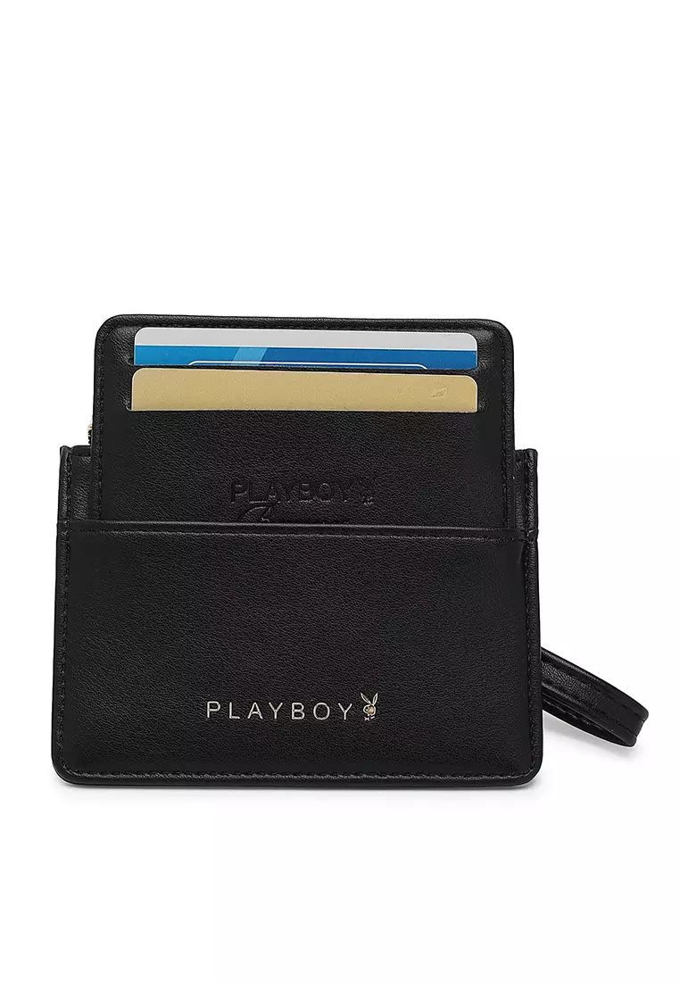 Buy PLAYBOY BUNNY Women's 2 in 1 Card Holder With Coin Compartment