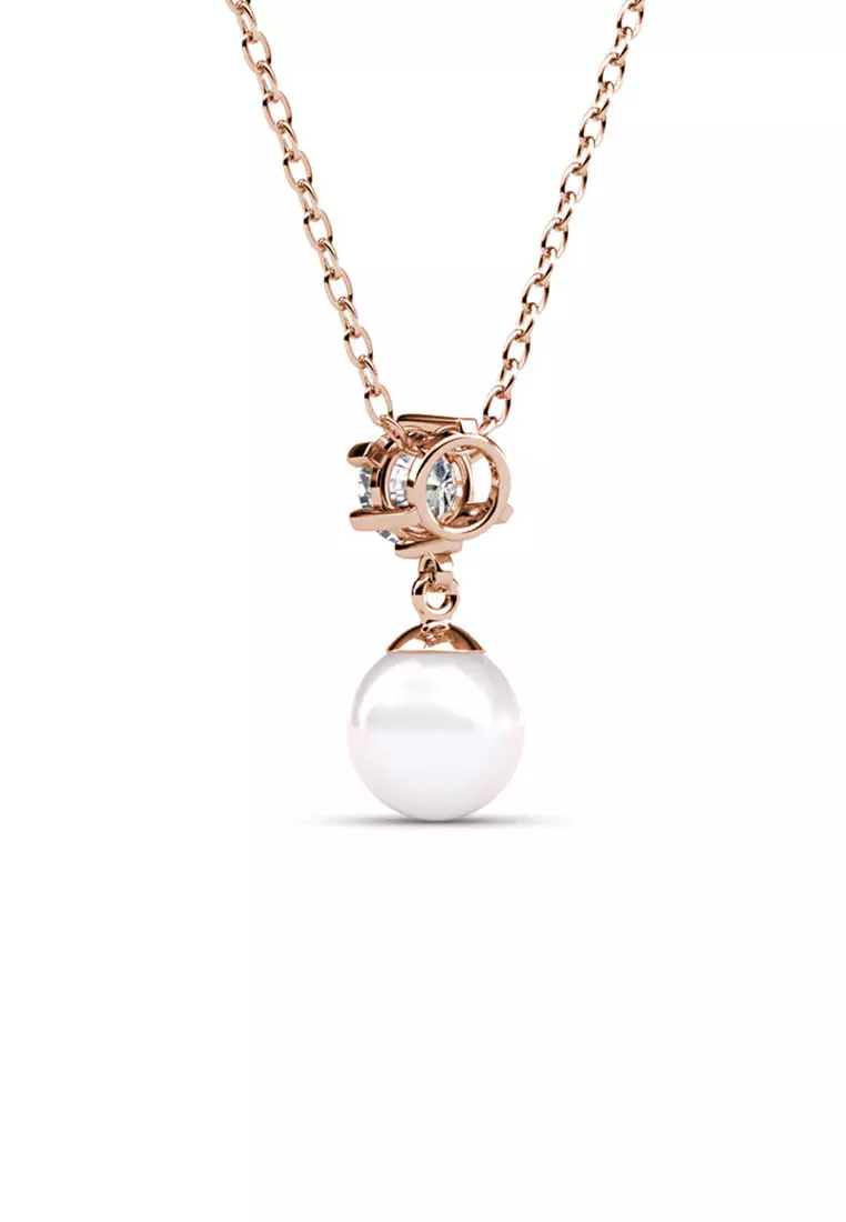 Her Jewellery Pauline Pendant (Rose Gold) - Luxury Crystal Embellishments plated with 18K Gold