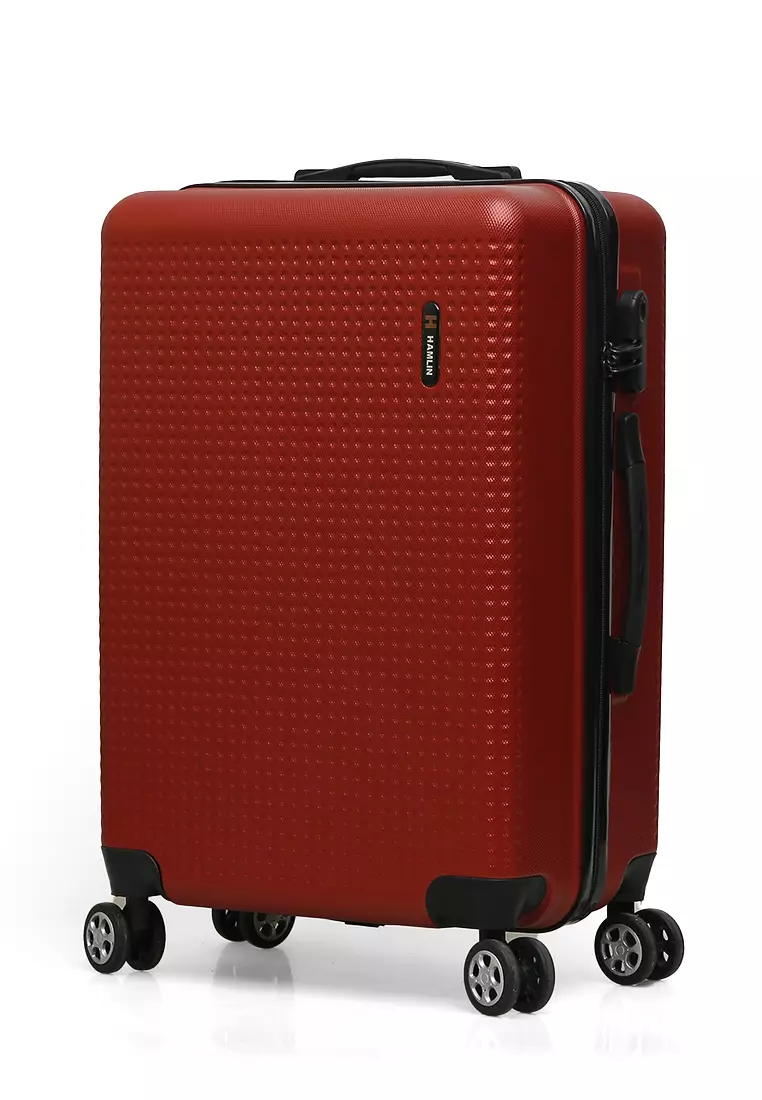 Isvara Tas Koper Hardcase One Set Unisex Large Compartment Suitcase Code Lock System Material ABS+PVC Coated ORIGINAL - Maroon