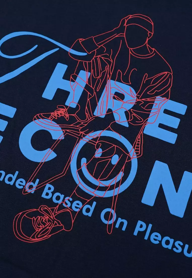 3Second Men's T-Shirt Short Sleeve Regular Fit Cotton Sit On OL-C720425