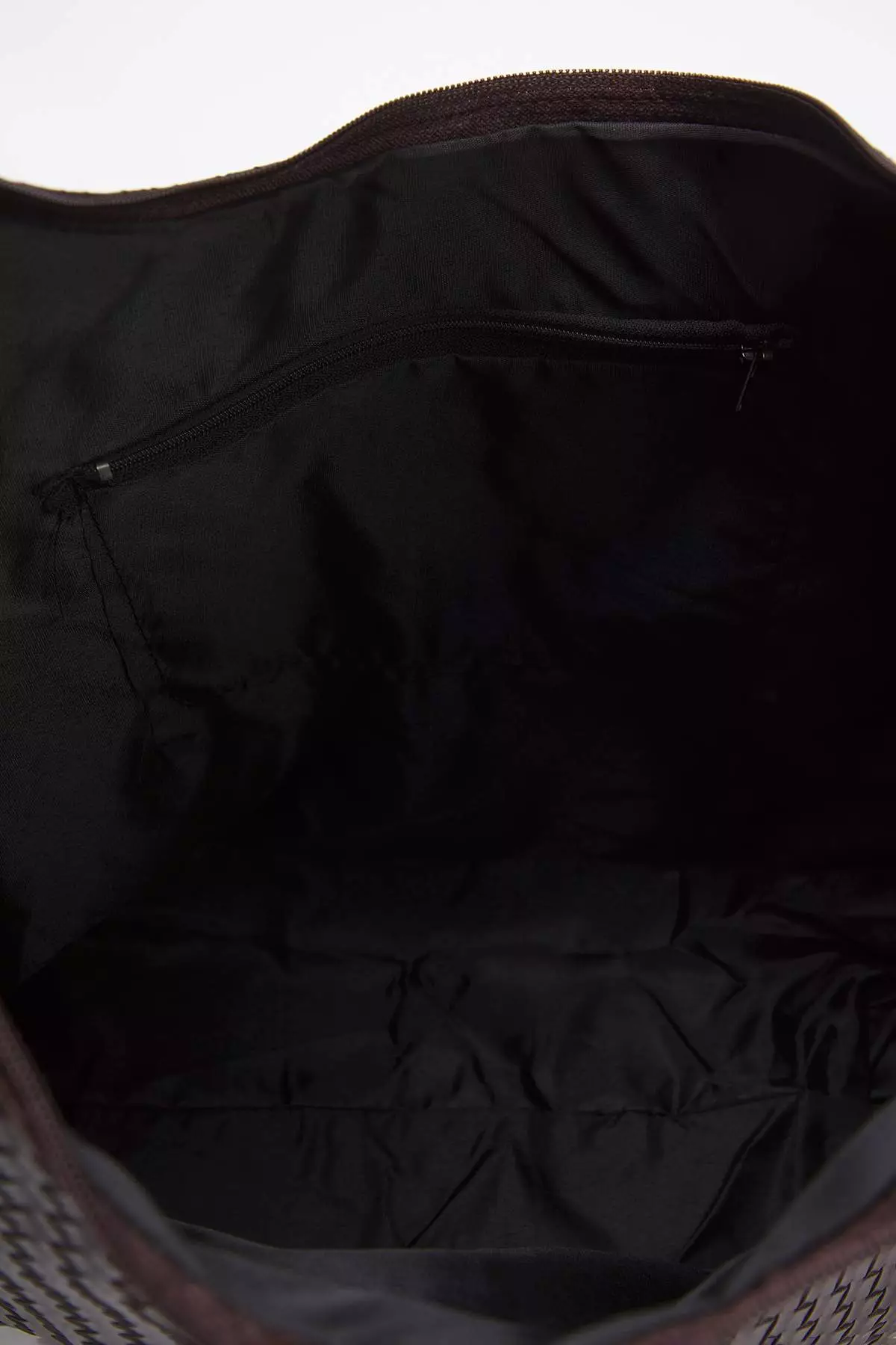 Brown Knitted Patterned Large Maxi Tote Women's Shoulder Bag