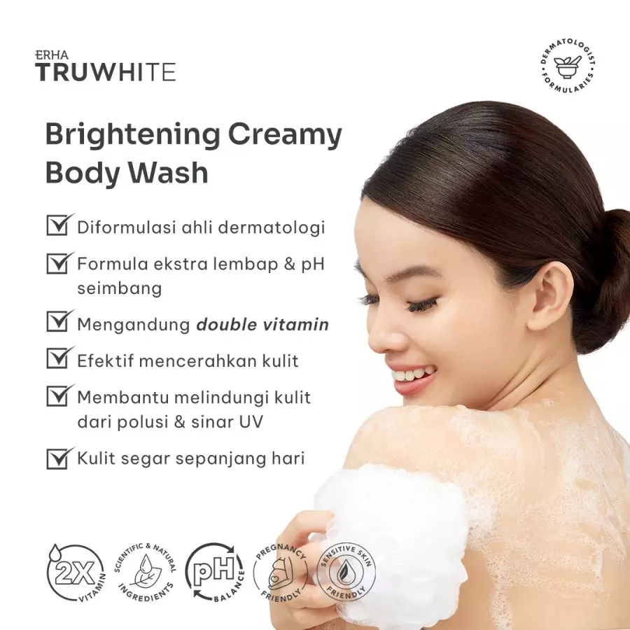 ERHA Truwhite Niacinamide & Mulberry Extract Brightening Creamy Body Wash