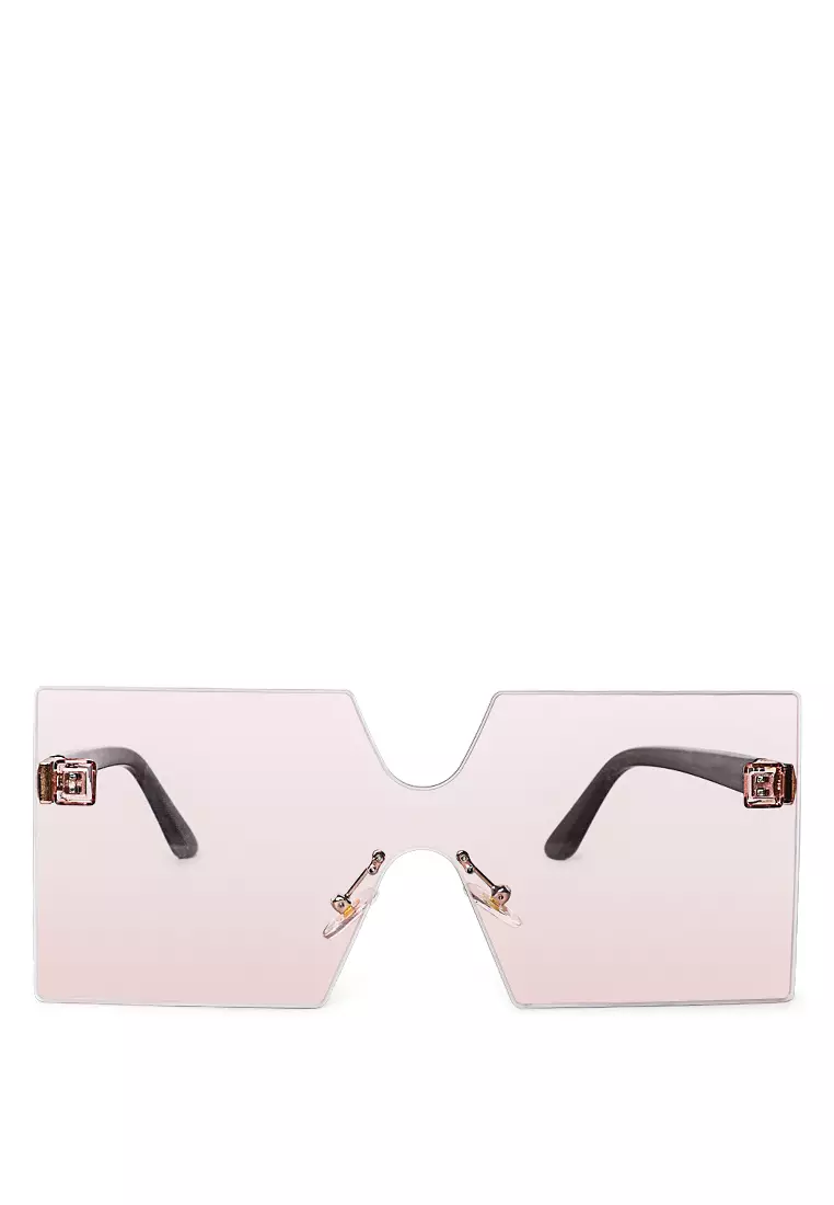 Oversized Ombre Tinted Sunglasses In Light PInk