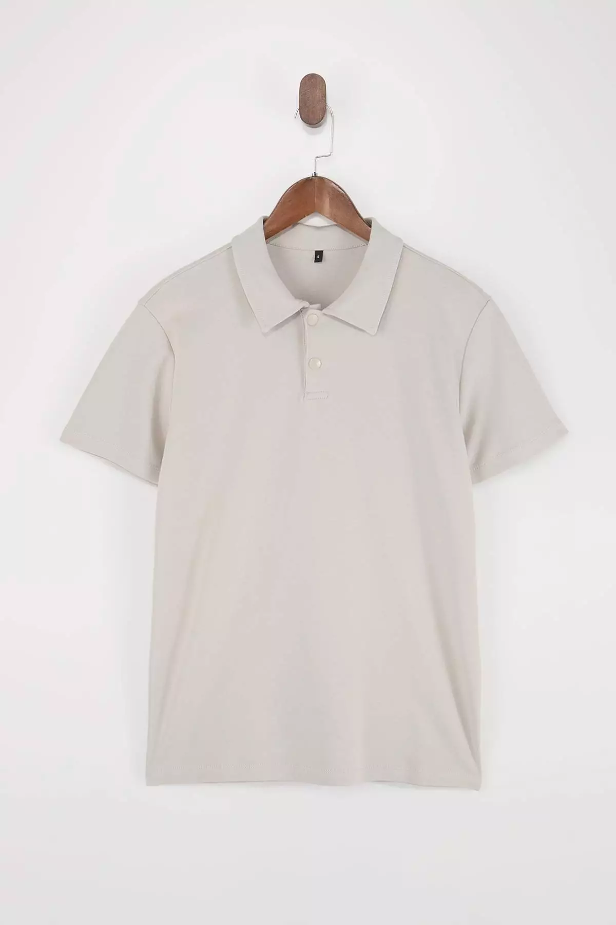 Stone Regular/Normal Cut Soft Button Polo Neck T-Shirt Tmnss26Po00006
