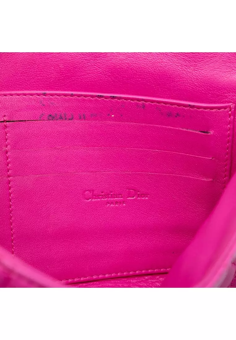 Pre-Loved Dior Lambskin Cannage Chain Pochette