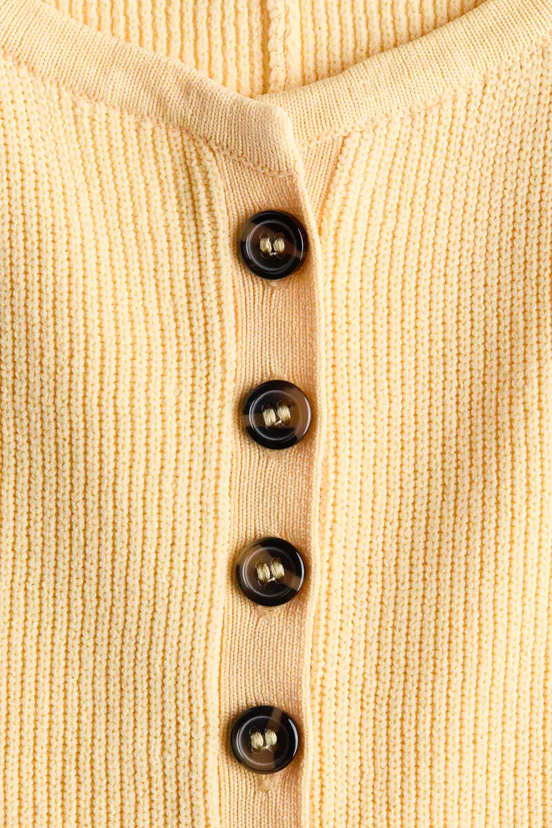 Rib-knit peplum waistcoat