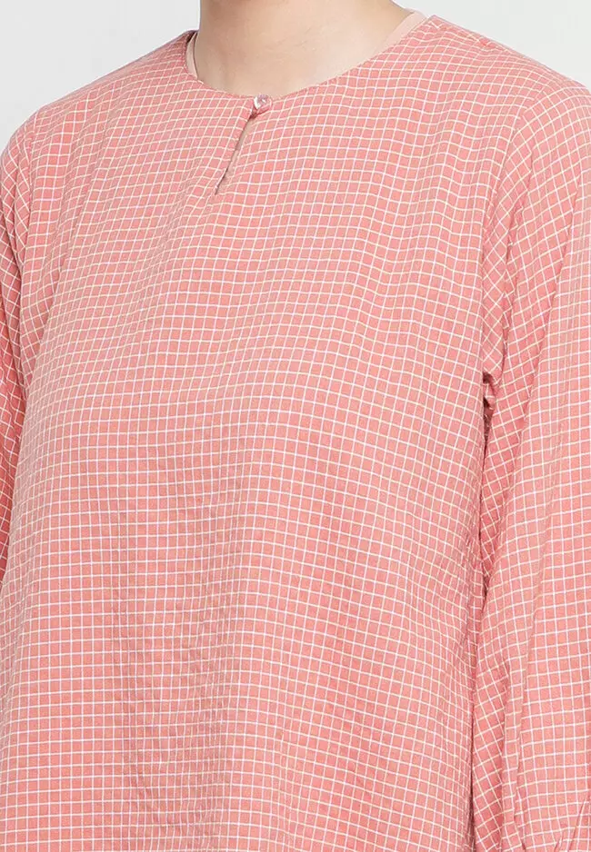 Peony Kurung in Brick Orange