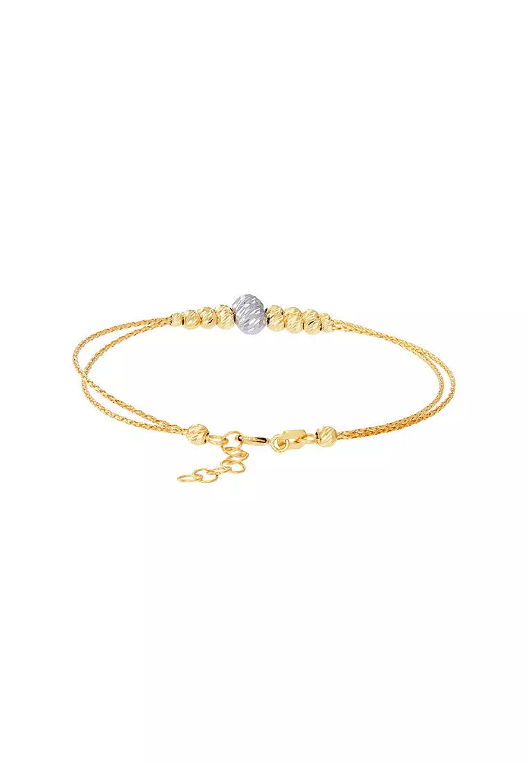 HABIB 585/14K Yellow and White Gold Bracelet 714-BR 2FC014-YW