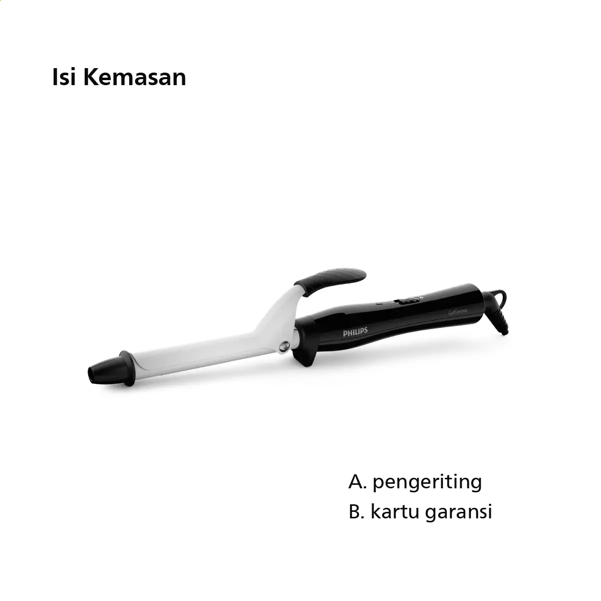 Philips StyleCare Essential Curler HItam BHB862/00 Pengeriting Rambut