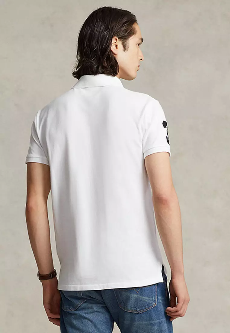 Custom Slim Fit Big Pony Mesh Polo Shirt