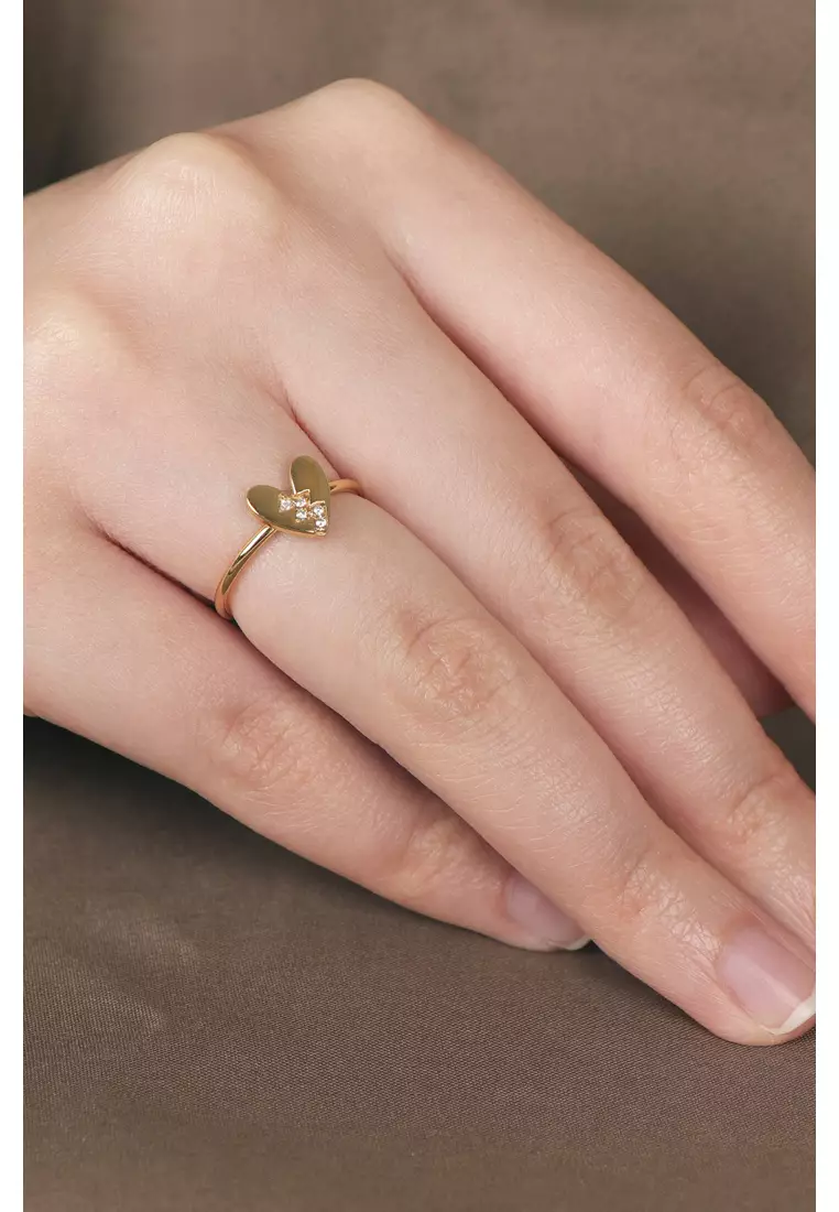 Vermeil Not So Broken Heart Ring