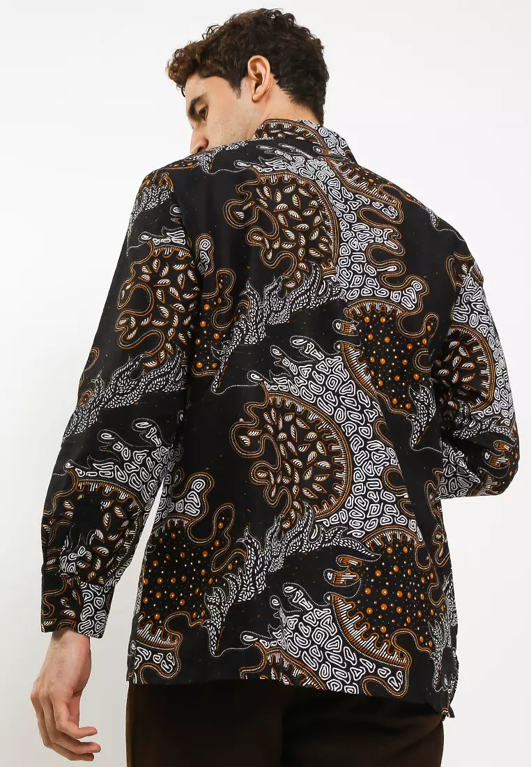 Jelyfish Kemeja Batik Premium Pria Casual Modern Lengan Panjang