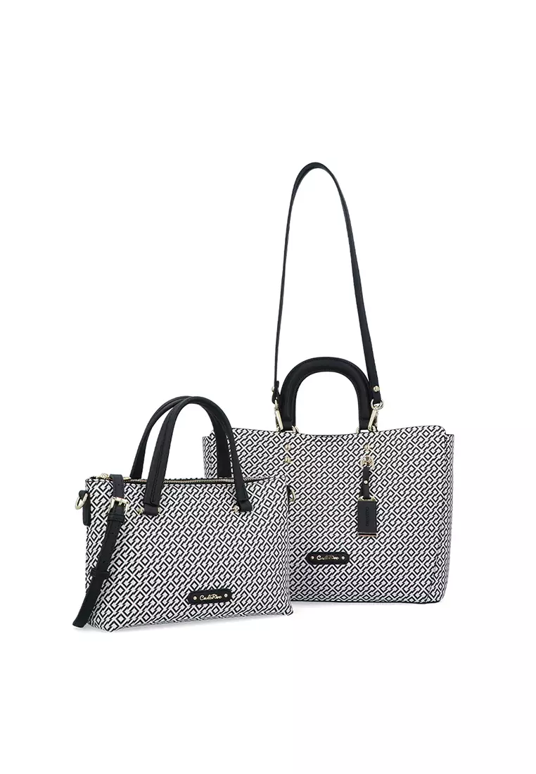 Black Ever Chic 2-in-1 Top Handle Tote
