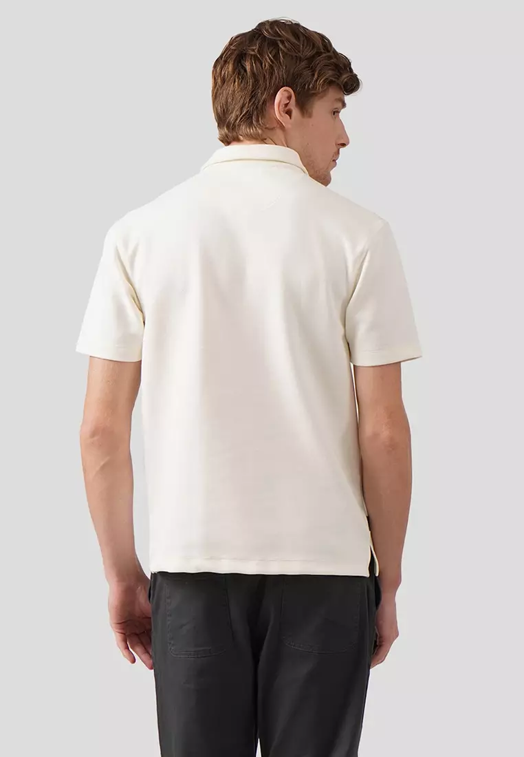 Regular Fit Polo Shirt In Textured Knit