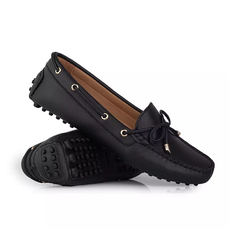 Sepatu Casual Wanita Loafer Moccasin Gino Mariani Ellen Black